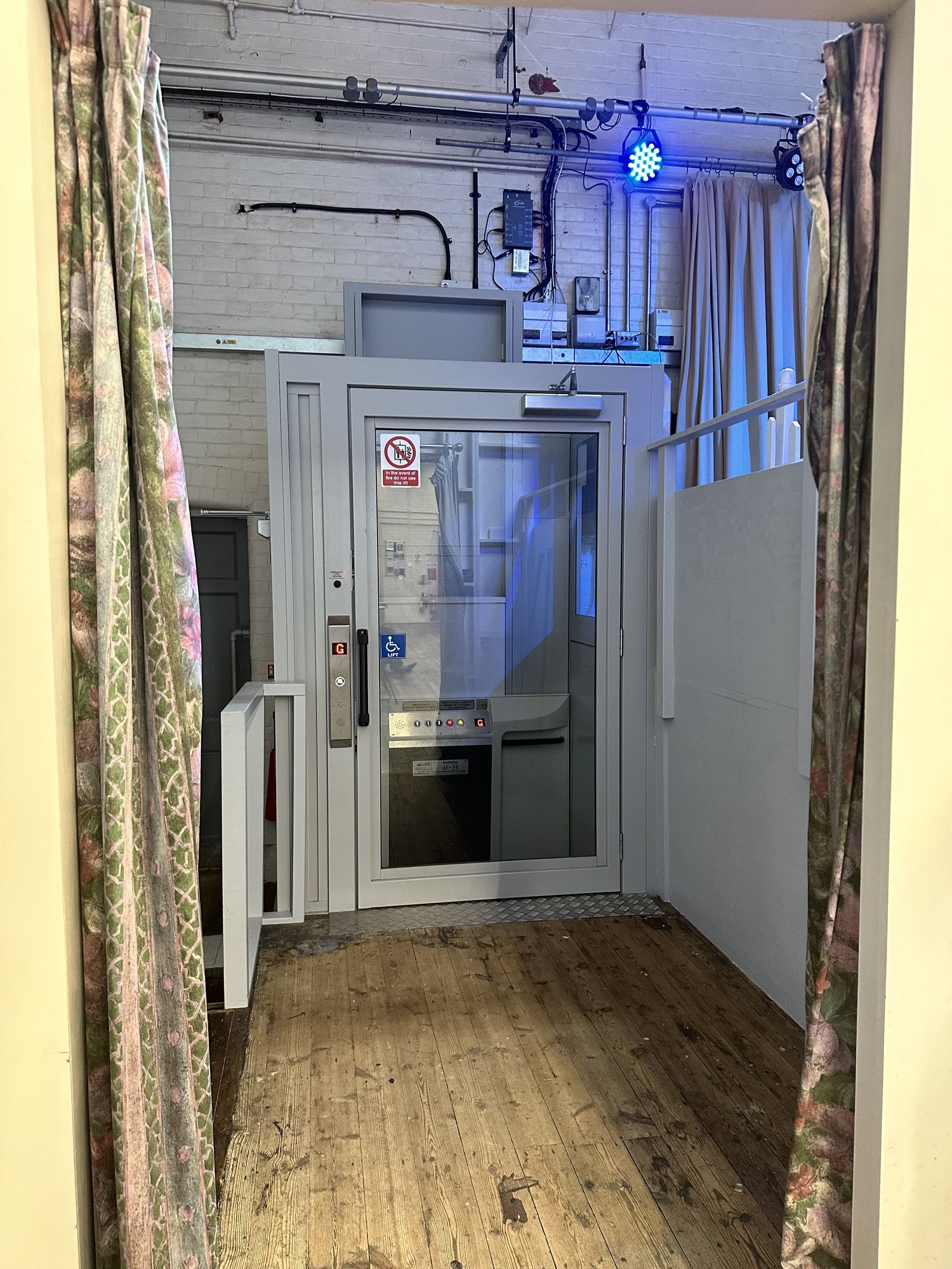 APL Hydraulic Platform Lift installed backstage at a theatre