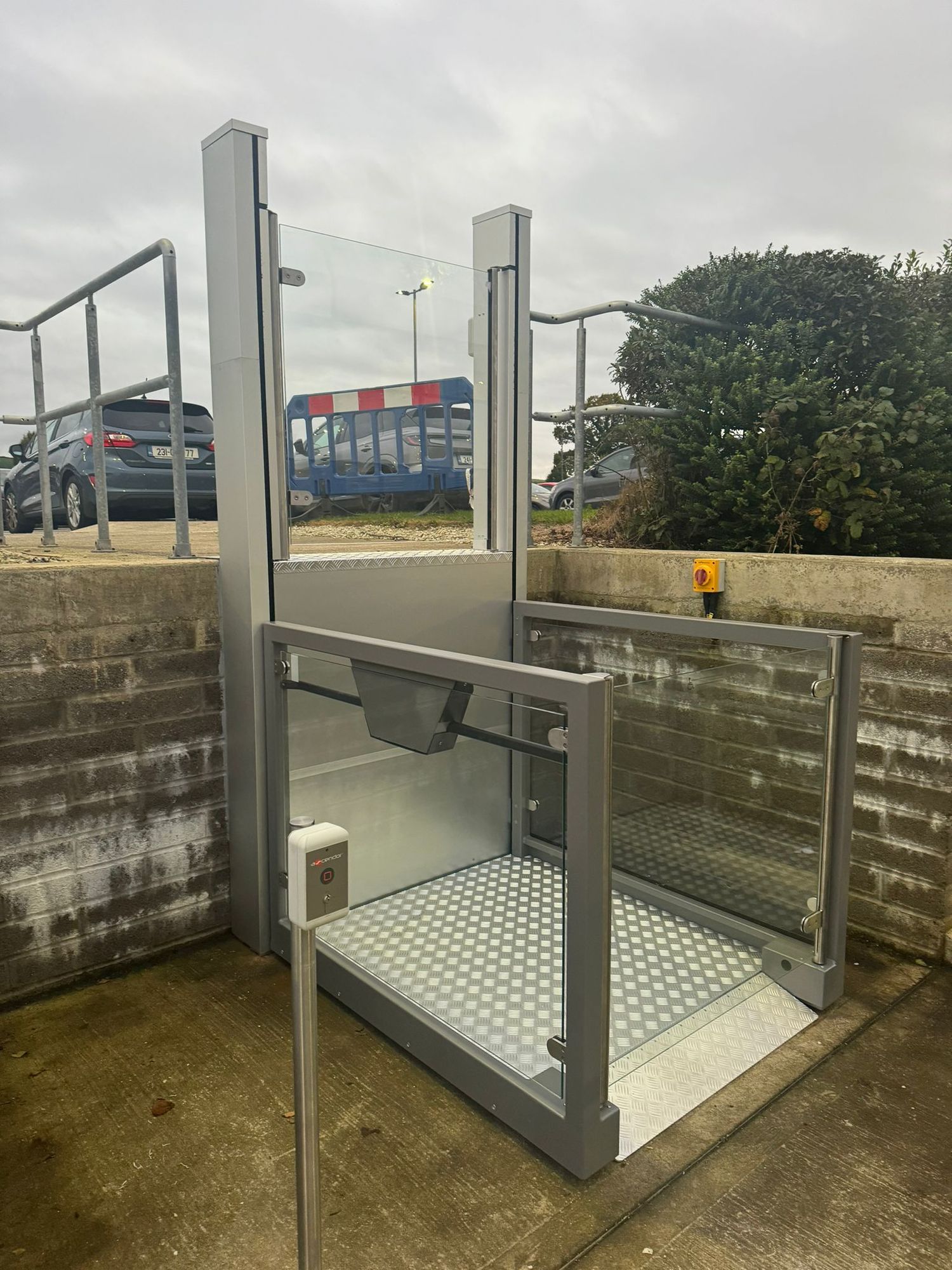 APL Open Platform Lift serving an external timber balcony
