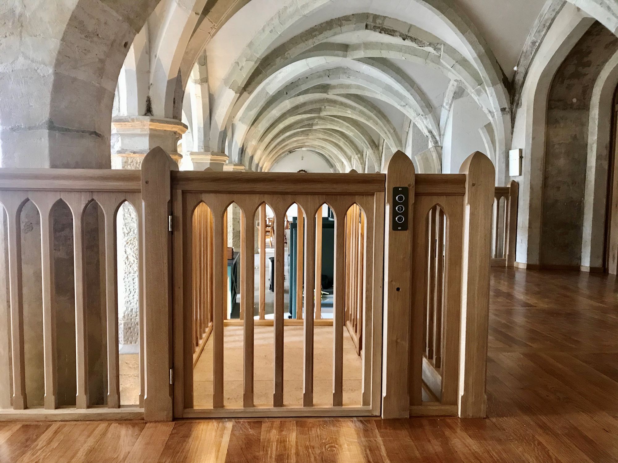 APL Prestige Platform Lift in a heritage vaulted hall