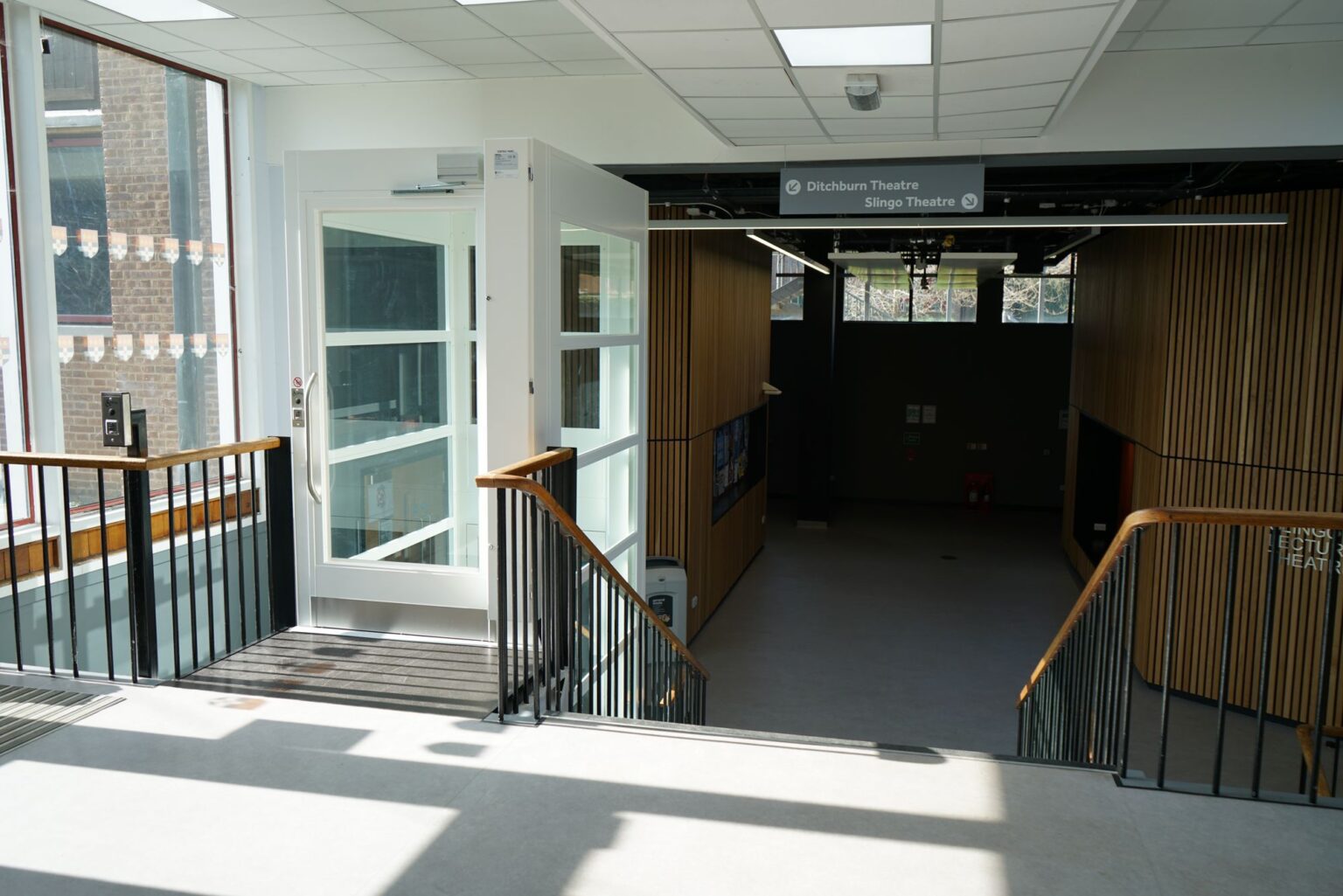 APL Traction Platform Lift in a university lobby